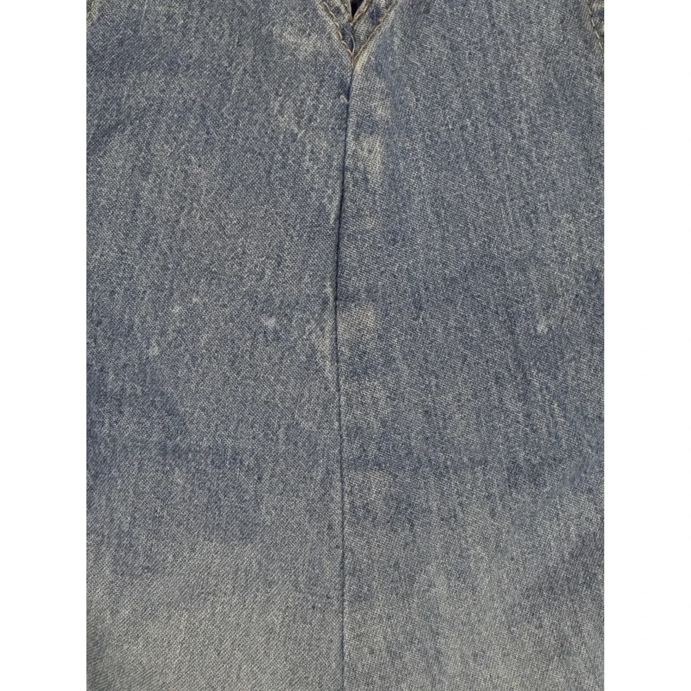 Blooz by Cachcach Vintage Elephant Denim Overalls Romper Light Wash 18M USA Made